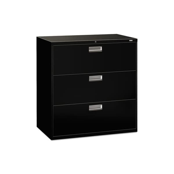Hon HON, 600 SERIES THREE-DRAWER LATERAL FILE, 42W X 18D X 39.13H, BLACK 693LP - main